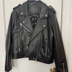 BLANKNYC L vegan leather moto jacket